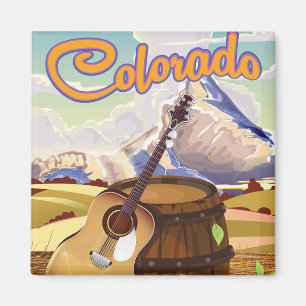 Colorado vintage cartoon travel poster. magnet