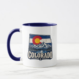Colorado VIntage Flag Mountains  Mug