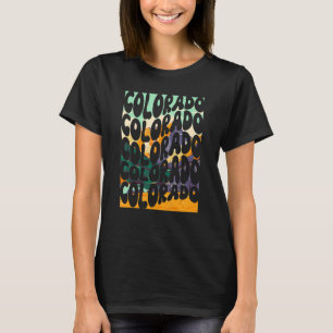 Colorado Vintage Retro Mountains Lake Souvenir Sta T-Shirt
