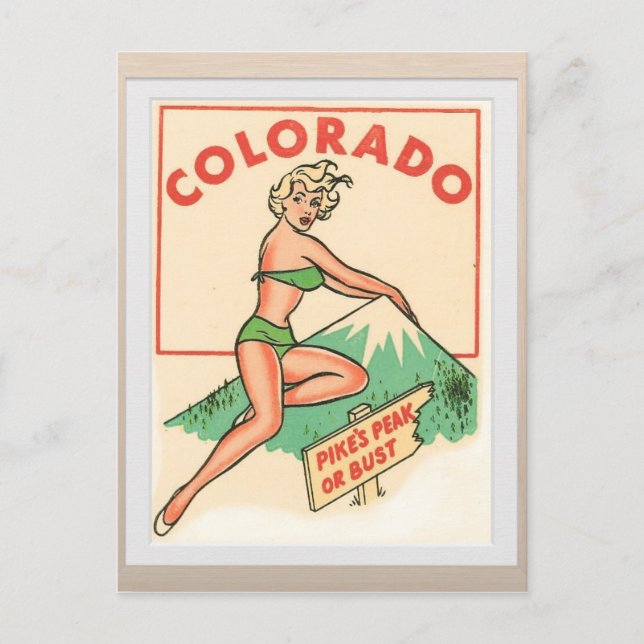 Colorado vintage travel postcard (Front)