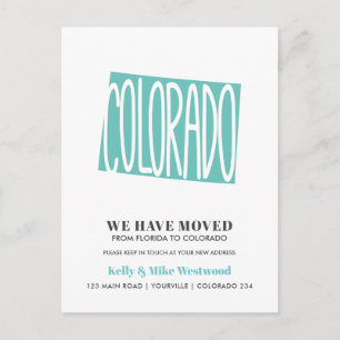 COLORADO We've moved New address New Home  Postcard