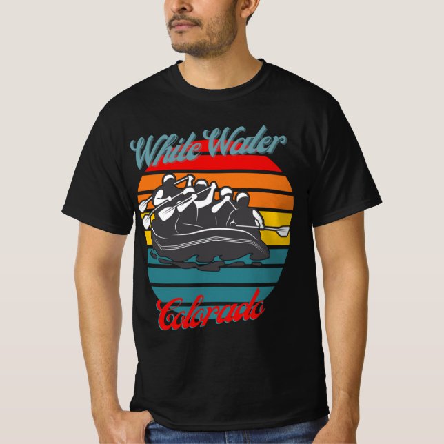 Colorado Whitewater White Water Rafting Canoeing T-Shirt (Front)