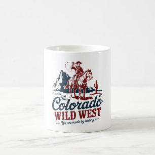 Colorado Wild West Cowboy Vintage Illustration Coffee Mug