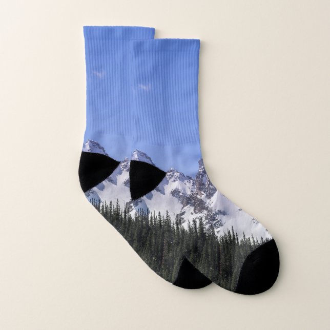 Colorado Winter Mountain Peaks Socks (Pair)