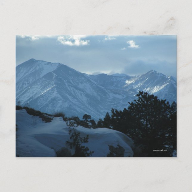 Colorado Winter Mountains Postcard (Front)