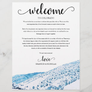 Colorado Winter Wedding Weekend Welcome Itinerary