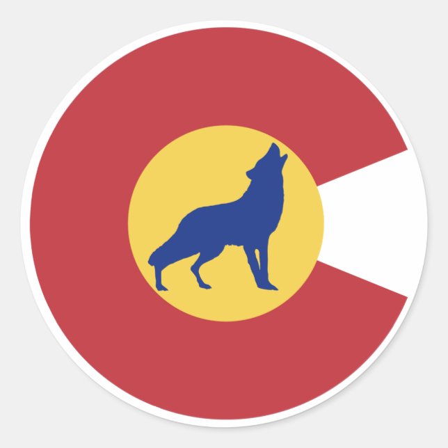 Colorado Wolf Classic Round Sticker (Front)