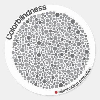 Colorblindness Classic Round Sticker