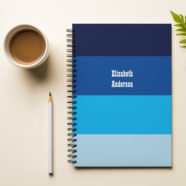 Colorblock Blue Horizontal Stripe Notebook (Creator Uploaded)