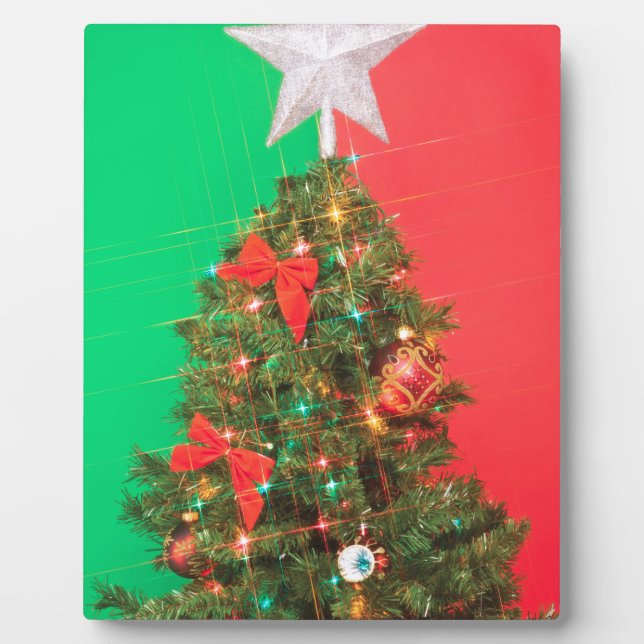colorblock christmas tree plaque (Front)