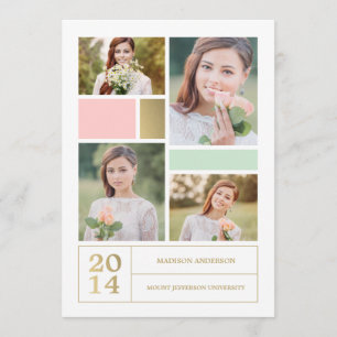 Colorblock    Graduation Party Invitation