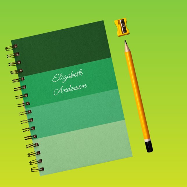 Colorblock Green Horizontal Stripe Notebook (Creator Uploaded)
