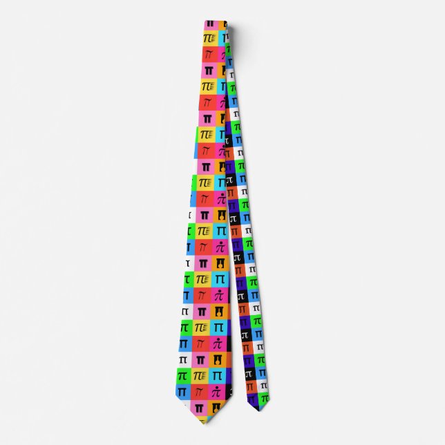 colorblock happy pi day tie (Front)