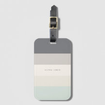 Colorblock Horizontal Stripe Grey & Beige Monogram