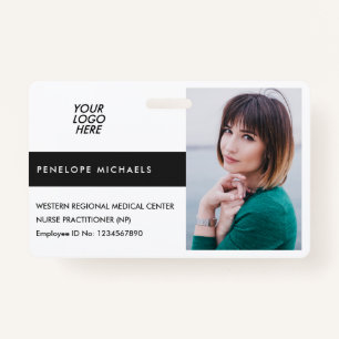 Colorblock Identification Badge Photo and Logo ID Badge