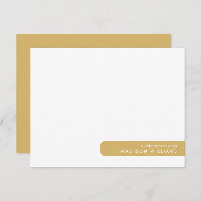 Colorblock Modern Minimalist Stylish  Card (Front/Back)