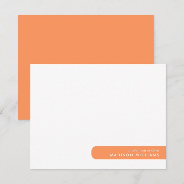 Colorblock Modern Minimalist Stylish  Note Card (Front/Back)