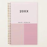 Colorblock Monogram Blush Pastel Pale Pink Planner<br><div class="desc">Modern weekly monthly planner. Set in modern colour blocks of blush,  pastel and pale pink. Its undated layout gives the flexibility to start anytime of the year.</div>