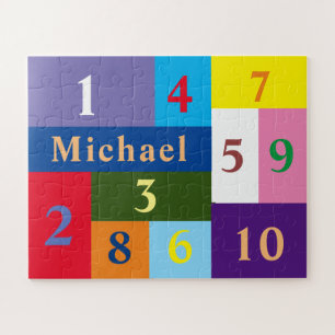 ColorBlocks + Name & Numbers 16"x20" Oversized Pcs Jigsaw Puzzle