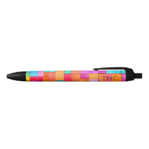 Colorblok Art INITIALS Modern Artisan Fun Black Ink Pen