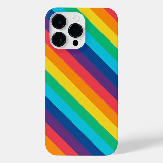 Colorburst Elegance: Diagonal Striped  iPhone Case (Back)