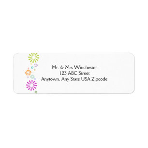 Colorbursts Return Address Label