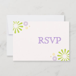 Colorbursts Wedding RSVP Card