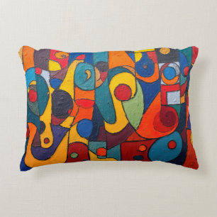 Colorcube 1 Colourful Cubism Accent Pillow