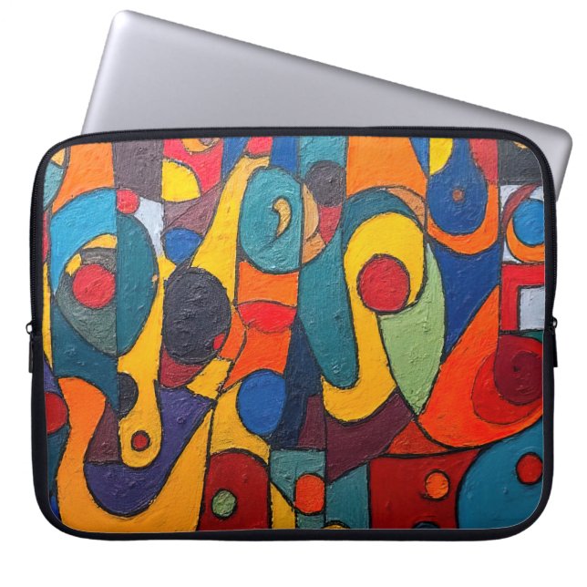 Colorcube 1 Colourful Cubism Laptop Case (Front)