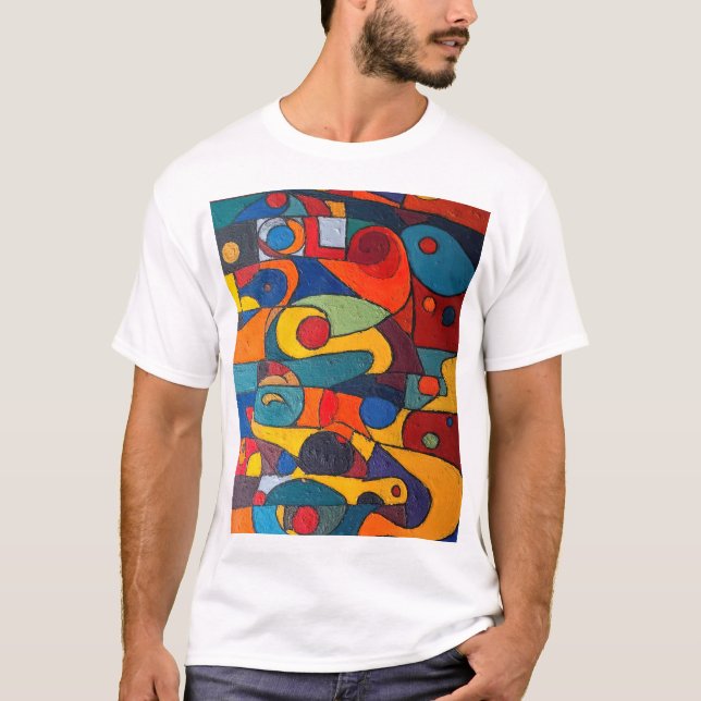 Colorcube 1 Colourful Cubism  T-Shirt (Front)