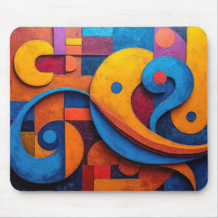 Colorcube 5 Colourful Cubism Mouse Pad