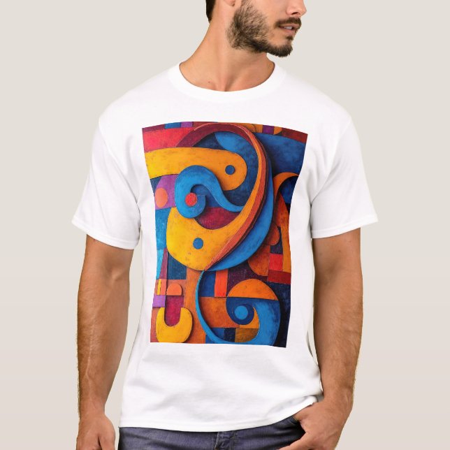 Colorcube 5 Colourful Cubism  T-Shirt (Front)