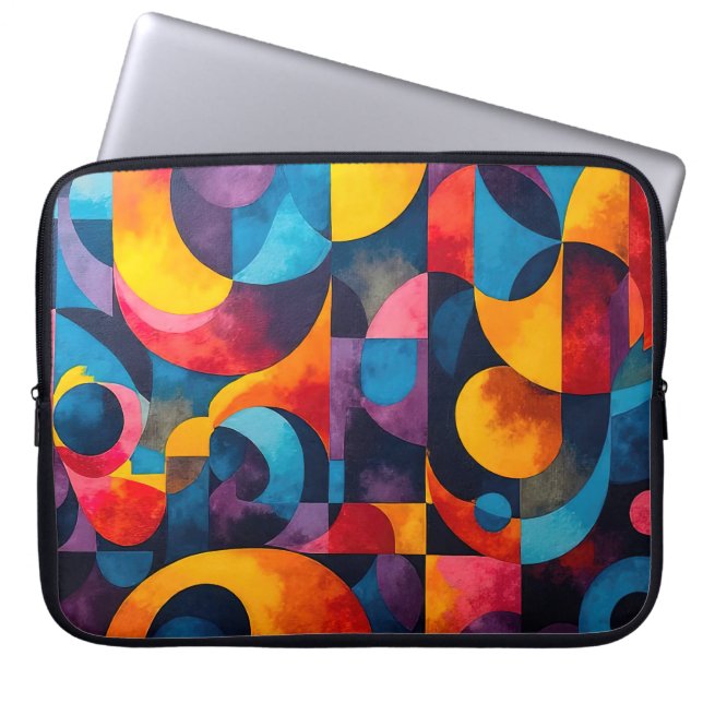Colorcube 6 Colourful Cubism Laptop Case  (Front)