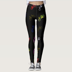 Colored bicycles leggings