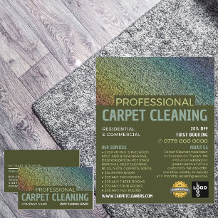 Colored Carpet, Carpet Cleaner, Cleaning Service Flyer