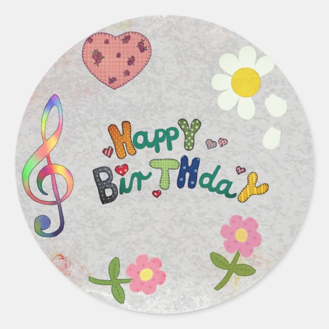 colored classic round sticker (Front)