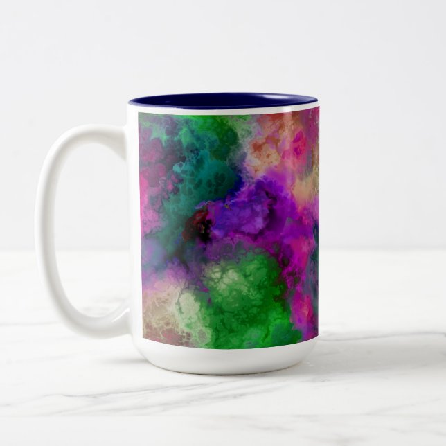 Colored Clouds  Two-Tone Coffee Mug (Left)
