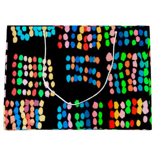 Colored dots large gift bag