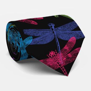 COLORED DRAGONFLIES TIE