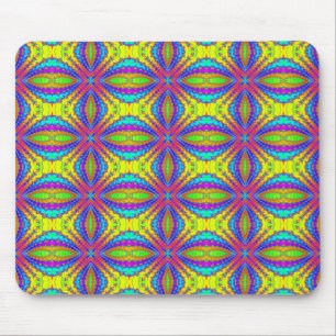 colored fractal kaleidoscope Art Mouse Pad