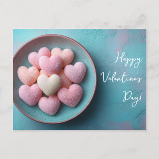 Colored hearts from Sugar Valentine's Day Postcard