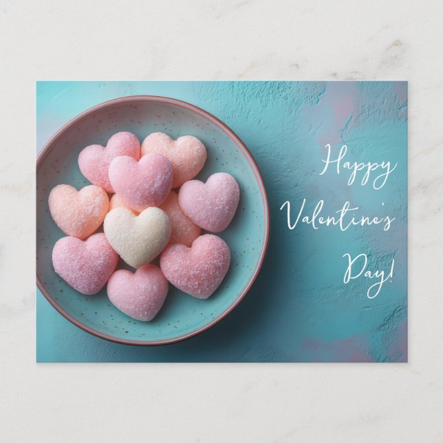 Colored hearts from Sugar Valentine's Day Postcard (Front)