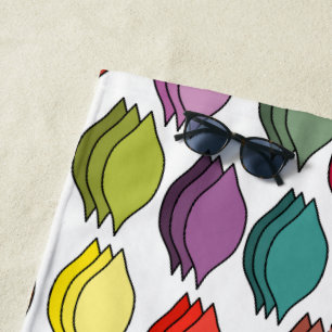 Colored Leaves Beach Towel