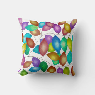 Colored leaves cushion