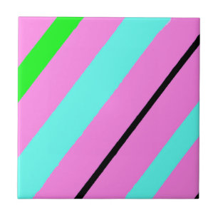 Colored lines ceramic tile