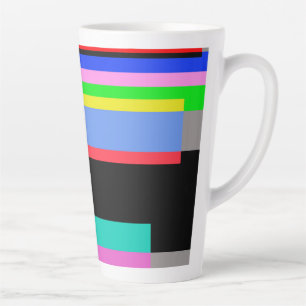 Colored lines latte mug