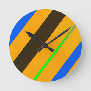 Colored lines round clock