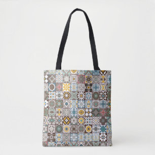 Colored Moroccan tile Tote Bag