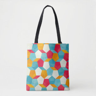 colored mosaic seamless pattern tote bag