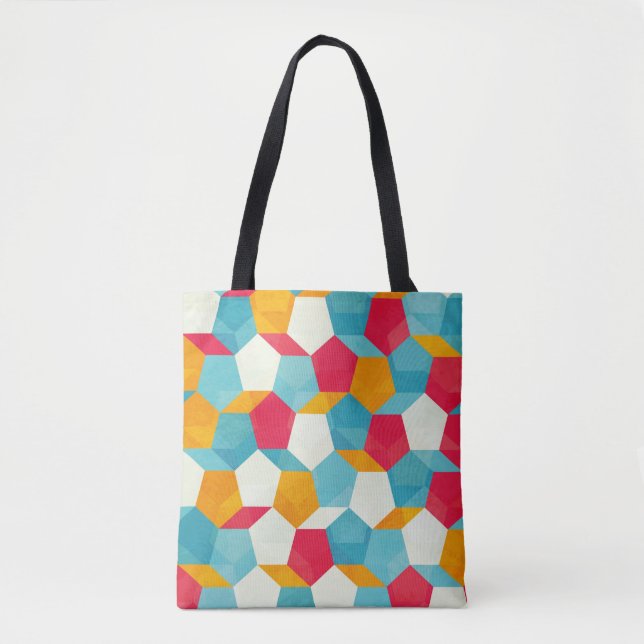 colored mosaic seamless pattern tote bag (Front)